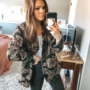 NWT Vintage Style knit Floral Blazer Jacket AB
